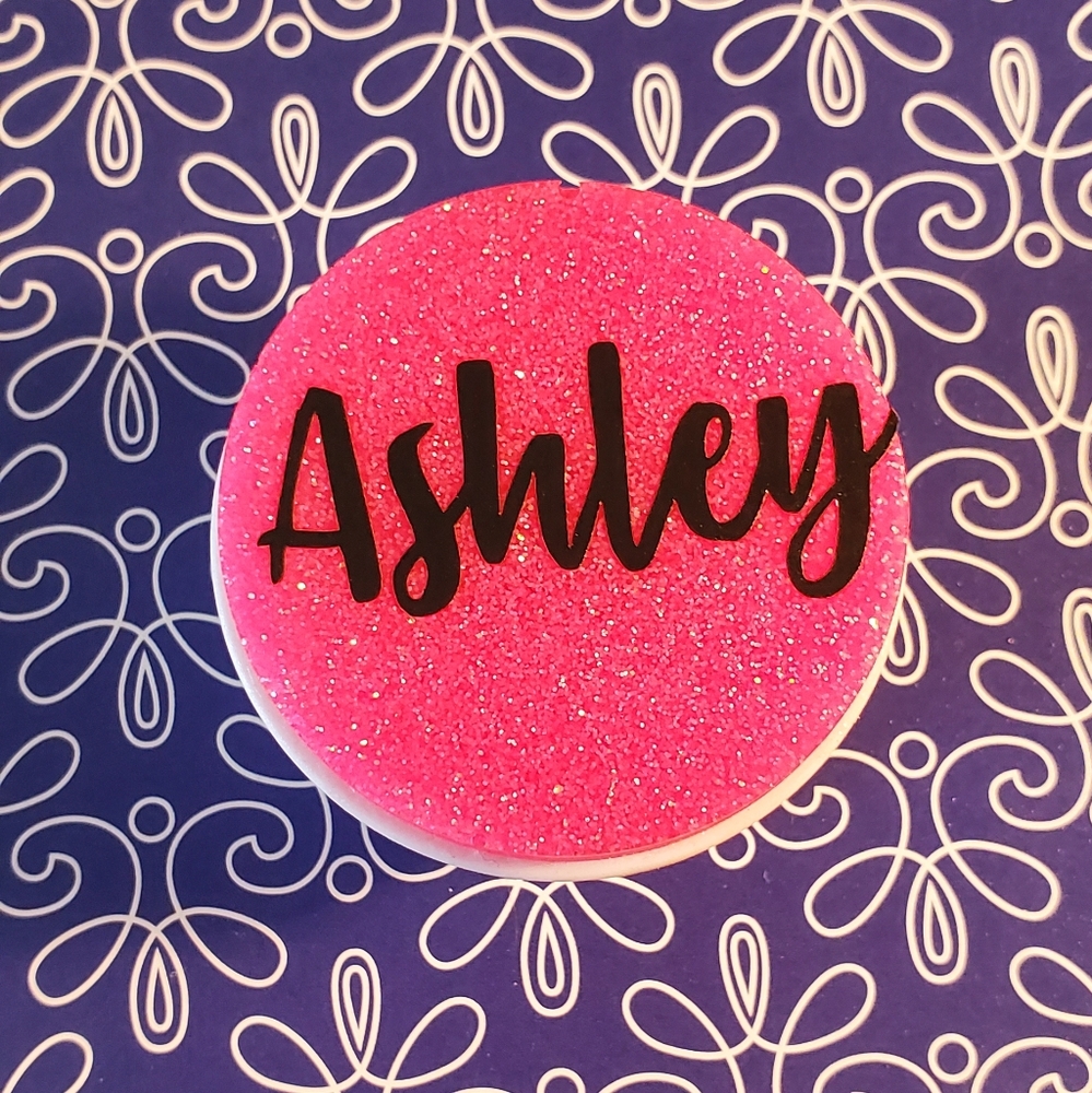 Pink Glitter Phone Grip